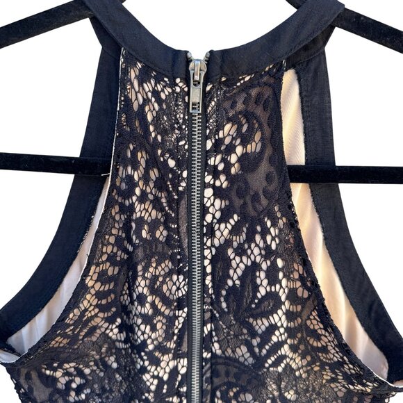 Charlotte Russe Womens Lace Back Zip Halter Neck Party Going Out Mini Dress XS - Picture 4 of 10
